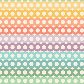 Geometric-rings-circles-in-muted-vintage-rainbow-colours-on-retro-beige-white-XL-jumbo