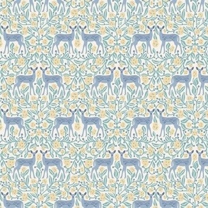 Floral Fawn (Periwinkle) 3w x 3.21h EXTRA SMALL SIZE