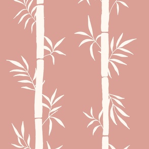 Bamboo plant field - Peachy Pink