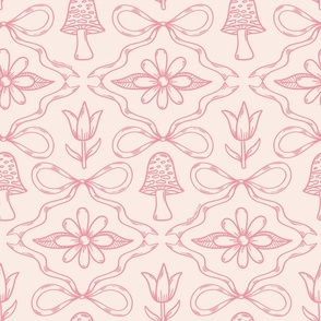 Spring Toile Print in Pink