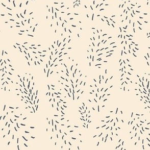  Feathered Elegance: Crane-inspired Pattern, blue-beige, large 