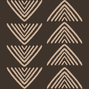  Angular Arrangement: Stacked Geometric Pattern, dark brown-beige, large