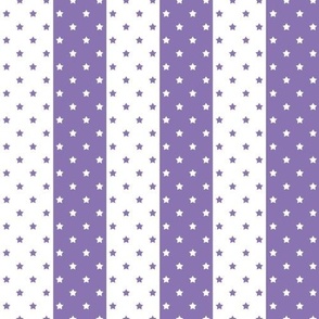 Bigger Stars and Stripes in White and Violet