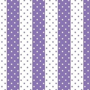 Smaller Stars and Stripes in White and Violet