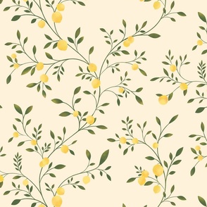 Chinoiserie Lemon Grove - Pale Yellow