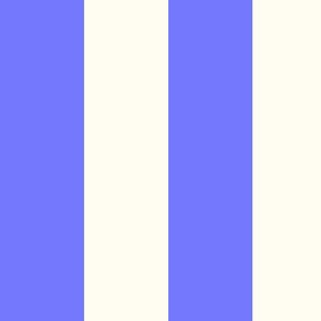 Large Cabana stripe - Crocus Blue and cream white - Candy stripe - Awning stripes - nautical - Striped wallpaper - resort coastal sunbrella