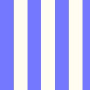 Medium Cabana stripe - Crocus Blue and cream white - Candy stripe - Awning stripes - nautical - Striped wallpaper - resort coastal sunbrella