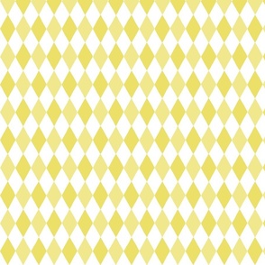 Extra Small - harlequin diamond - Indian Yellow and white - hand drawn brush stroke - Rhombus Lozenge pattern Checkered Geometric - fun happy wallpaper
