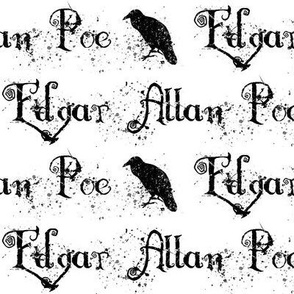 Edgar Allan Poe name white