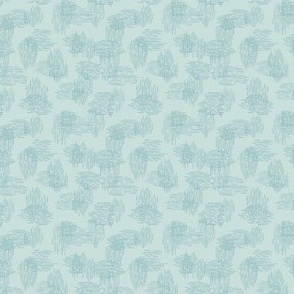 Flow 3x3 (Med Teal on Light Teal) EXTRA SMALL SIZE