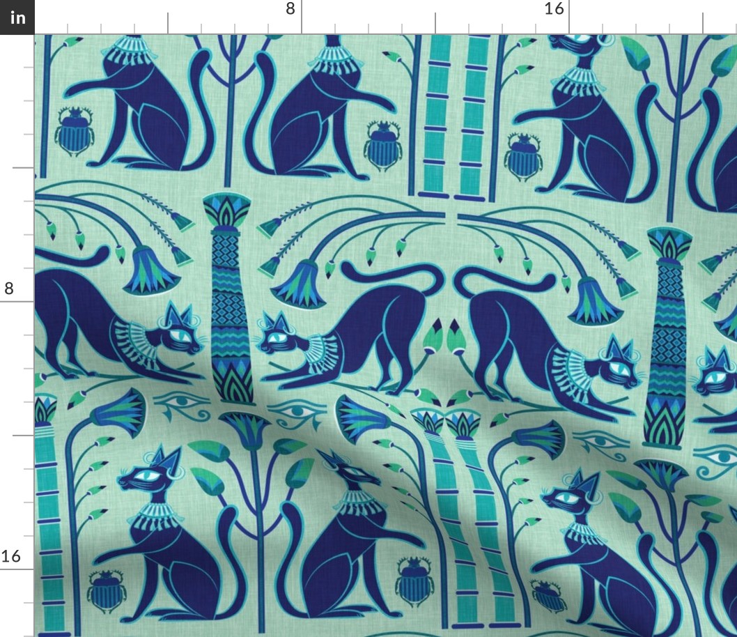 Pawpyrus cats in lapis_12inch
