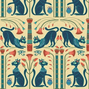 Pawpyrus Cats in Jewel Tones_12inch