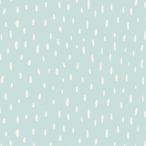 Rain Shower 12w x 6h (Cream on Light Teal) EXTRA LARGE SIZE