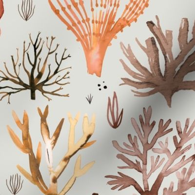 Orange Crustacean-Corals Reef Beige Medium
