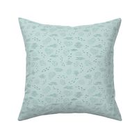 Meander 6w x 6.54h (Dark Teal on Light Teal) MEDIUM SIZE