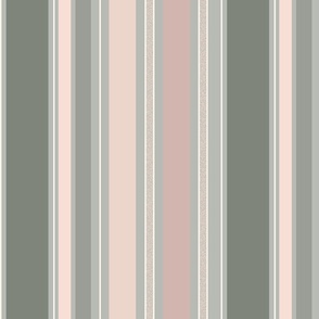 Spring Blush on English Sage Gradient 1 Stripe