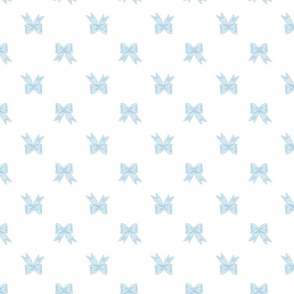 Small Two Directional Benjamin Moore Pastel Blue Bow Ribbons on Pure White (#ffffff) Background