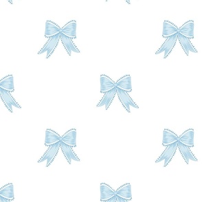 Large Benjamin Moore Pastel Blue Bow Ribbons on Pure White (#ffffff) Background