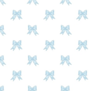 Medium Benjamin Moore Pastel Blue Bow Ribbons on Pure White (#ffffff) Background