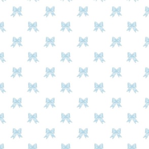 Small Benjamin Moore Pastel Blue Bow Ribbons on Pure White (#ffffff) Background