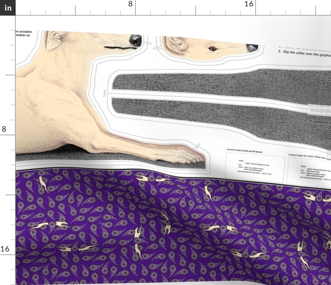 Greyhound Pillow Kit - Fawn Female