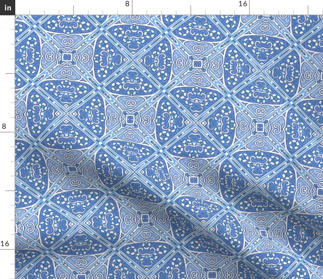 Perky Posy Spring Patchwork (baby blue)