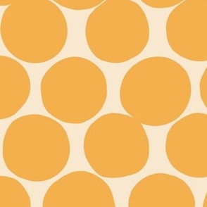 Bold Spots Medium Scale Sunrise Reflection yellow on warm white