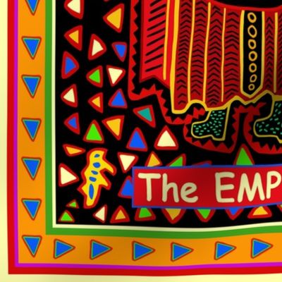 Tarot Card - The Empress - Orange Red Blue Ivory - Design 16832582