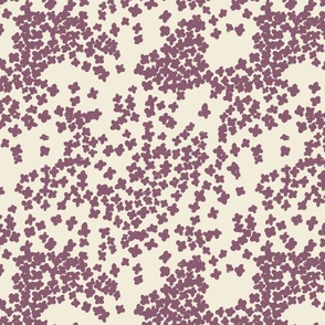 Small flowers scattered | tangled flowers in purple | Medium Version | Modern abstract floral print
