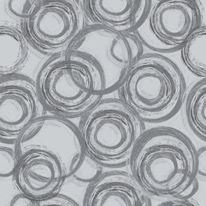 Concentric Charcoal Circles | Dior Gray 2133-40 Benjamin Moore | Grey | large scale | Textured and Tonal