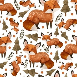 Woodland Friends Fox 3 by Norlie Studio