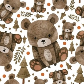 Woodland Friends Bear 12 by Norlie Studio