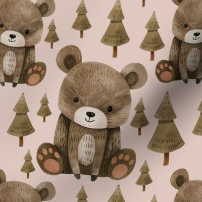 Woodland Friends Bear 11 by Norlie Studio