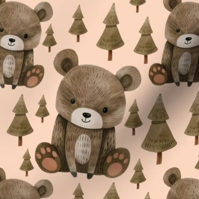 Woodland Friends Bear 10 by Norlie Studio
