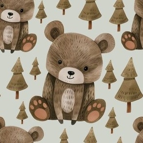 Woodland Friends Bear 9 by Norlie Studio