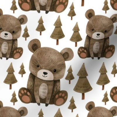 Woodland Friends Bear 8 by Norlie Studio