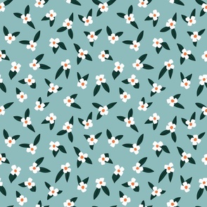 Sage green small floral
