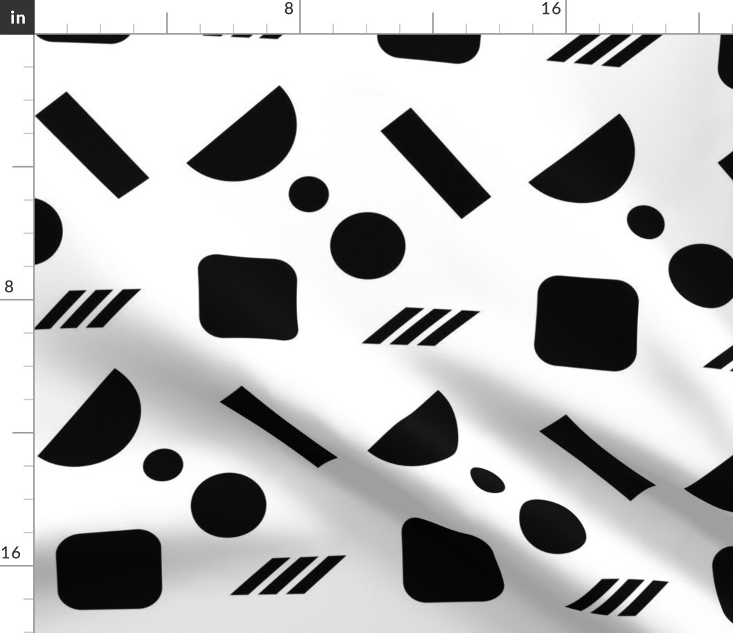 Abstract Shapes 2 Black on White