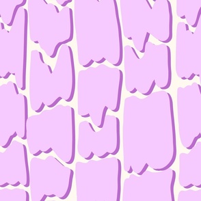 Abstract lavender shapes on cream Large