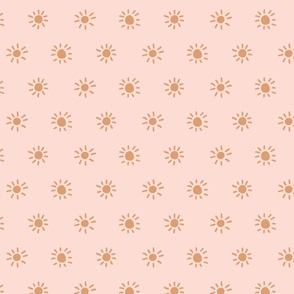 Minimal sea life   – Scattered sun        -    brown and light pink               //   Small scale