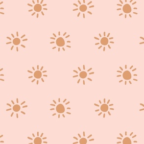 Minimal sea life   – Scattered sun        -    brown and light pink               //   Big scale