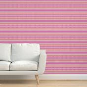 boho stripes horizontal pink  orange lilac 