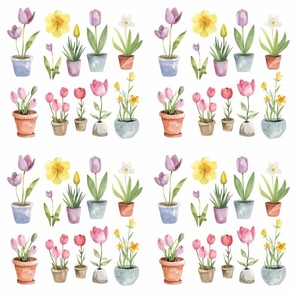 Spring Watercolor Flowers