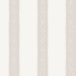 Large - Infinite Diamond Stripe - Taupe Buff