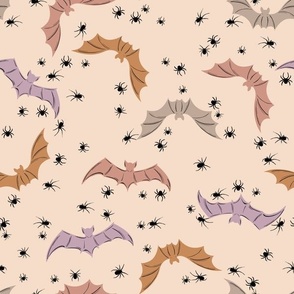 Bats and spiders halloween _small