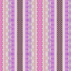 boho stripes vertical pink lilac black 