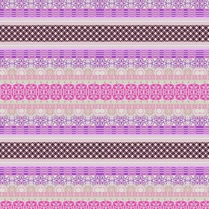 boho stripes horizontal pink lilac black