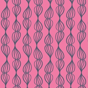 abstract curved navy and pink