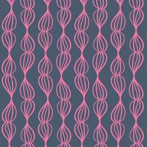 abstract curved pink and navy