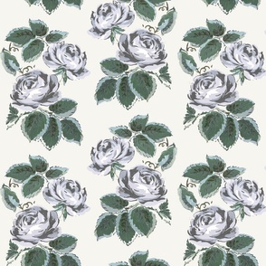 Chatsworth Rose on Medium Ecru